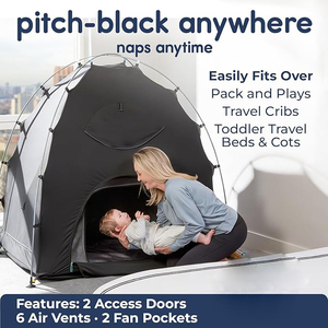 Carpa Parasol con Doble Puerta y Colchoneta para Dormir, Apta para Niños y Bebés, Bloquea el 98% de la Luz - Product Image 2