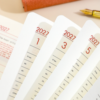 Agenda personnalisé 2027 en gros, format A5, en espagnol, avec couverture en cuir PU de luxe