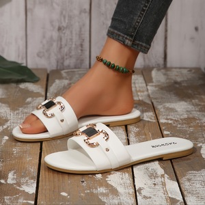 Sandales de mode printemps-été pour femmes, à bout ouvert, respirantes, confortables, à semelle plate, décontractées, pour la plage, la marche quotidienne - Product Image 2