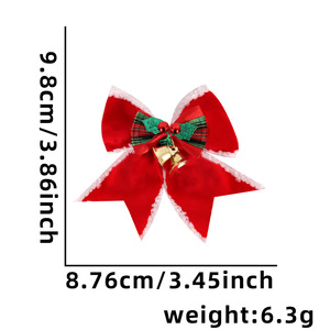 Mini Kerst strikjes met belletjes decoraties feestversiering voor Kerstfeest CS056 - Product Image 6