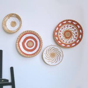 Decorações de parede de palha marrocos, decorações de parede de fundo étnico - Product Image 2