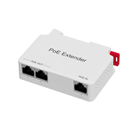 Extensor PoE Económico 1 Entrada 2 Salidas 100Mbps Interior IEEE 802.3af/at 400m en Cascada Sin Cableado Adicional Sin Fuente de Alimentación