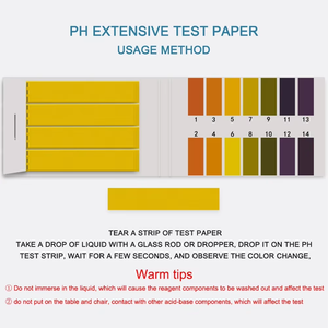 Sy กระดาษลิตมัสวัดค่า <span class=keywords><strong>pH</strong></span> สากลสำหรับทดสอบแถบสีสำหรับช่วง0-14 - Product Image 4