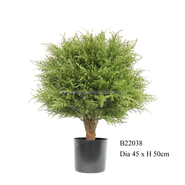 Artificial Plants  Cypress Cedar  Ball Shaped the Many Styles of Topiary  Frame Plastic Tree Indoor Outdoor in Pot