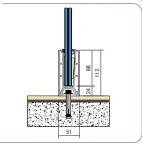 Ban công nhôm U kênh kính lan can sàn kính lan can thiết kế lan can lan can kính không khung - Product Image 4