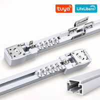 Rail de rideau électrique SZMYQ Tuya avec commande vocale Alexa/Google, compatible maison intelligente, moderne, pour bureau, taille de rail personnalisable