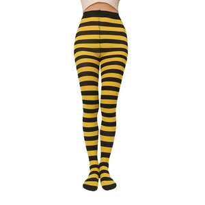 Collants rayés de <span class=keywords><strong>Noël</strong></span> et d'Halloween pour femmes, mode de fête, taille haute, colorés et opaques, vente en gros - Product Image 1