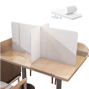 En vrac Stock Diviseur Autoportant Comptoir Shield Portable Bureau <span class=keywords><strong>Garde</strong></span> Contre Protection Plastique Plexiglas Anti Éternuement - Product Image 1