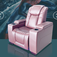 Modernes Premium Electric Recliner Sofa Set Kunstleder Polster Metallrahmen für Heimkino Wohnzimmer VIP Räumlichkeiten