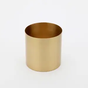 Premium Solid Brass Pen Holders Office Supplies Metal Flower Pot Kitchen Jar Container Custom Metal Cans Factory Wholesale