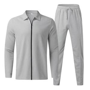 PASUXI Offre Spéciale garçon à manches longues décontracté fermeture éclair Fitness Jogging costume hommes vêtements d'entraînement course deux pièces ensembles - Product Image 6