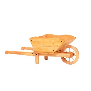 Bac à fleurs rustique <span class=keywords><strong>en</strong></span> forme de brouette <span class=keywords><strong>en</strong></span> bois pour jardin extérieur, <span class=keywords><strong>pot</strong></span> <span class=keywords><strong>d</strong></span>écoratif pour patio, cour et pelouse - Product Image 3