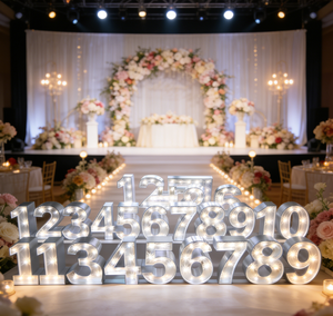 마키 레터, 맞춤형 마키 사인, LED 조명 사인 2피트 4피트 웨딩 사인 파티 장식용 조명 레터 - Product Image 2