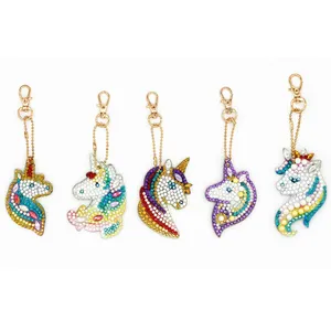 5D kim cương sơn Keychain đặc biệt hình khoan khá ngựa kim cương dotz Keychains Keyring Bộ dụng cụ