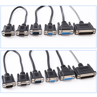 Cobre negro 9 pines RS232 fábrica DB9 25 conector automotriz impermeable extensión macho Cable serie IEC RS232 Cable