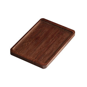 Plateau rectangulaire pliable en bois de bambou poignée de Style chinois service à un niveau pour la maison salle à manger <span class=keywords><strong>cuisine</strong></span> pour gâteau eau salle de bain - Product Image 5