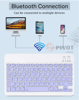 Keyboard dan Mouse Mini Nirkabel Portabel Isi Ulang Lucu Laris Manis, Set Keyboard Mouse Combo Mode Ganda Pengisian Daya