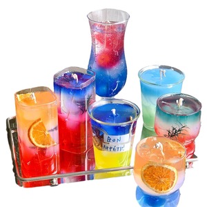 Bougie parfumée en forme de gobelet de jus, boîte mystère, cadeau romantique haut de gamme, bougie parfumée en cire de gelée de citron à bulles - Product Image 5