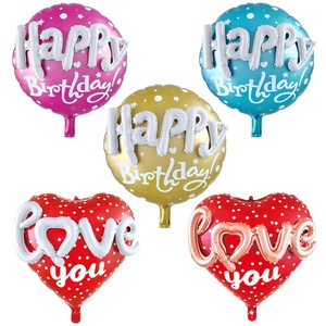 Globos de aluminio para decoración de fiestas, Globos de 22 pulgadas con diseño de <span class=keywords><strong>Amor</strong></span>, feliz cumpleaños, San Valentín, bodas - Product Image 2