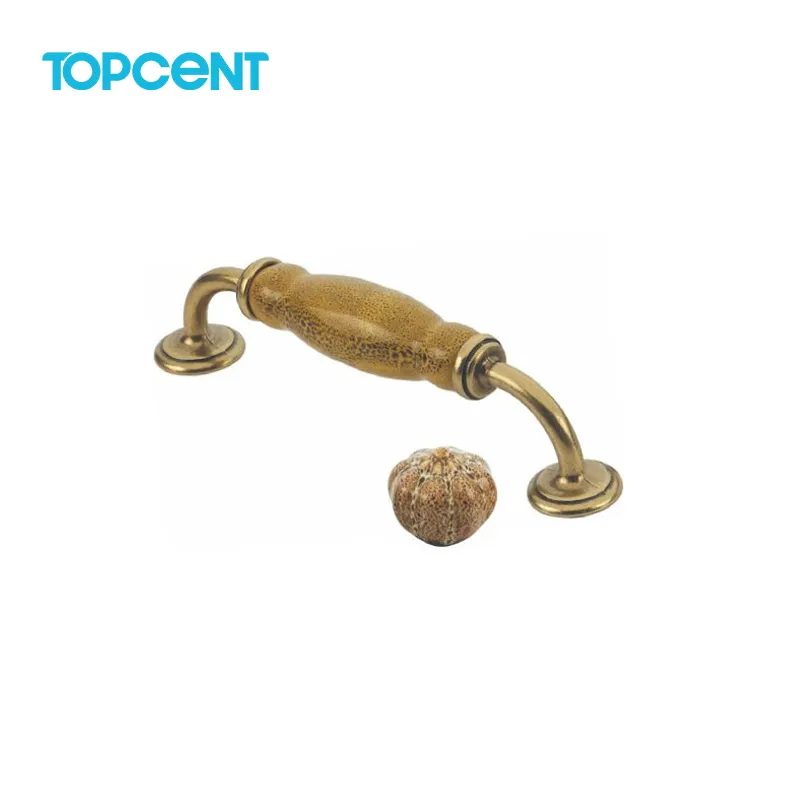 Topcent Zinklegering Klassieke Stijl Meubels Pull Handle Kast Deurknoppen Keramische Handvat