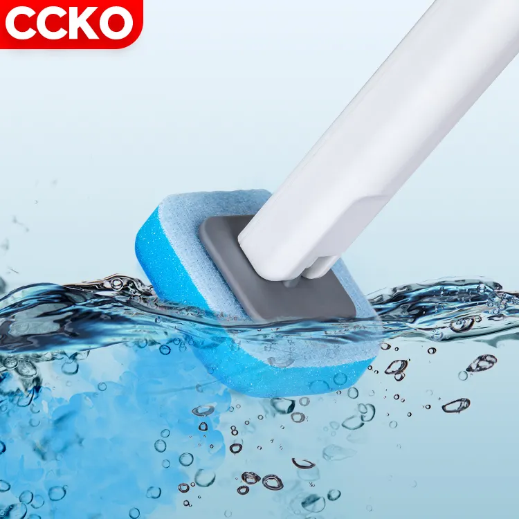 CCKO CK9622 spazzola per wc usa e getta per uso domestico e staffa sistema di pulizia del sapone spazzola per wc spugna usa e getta