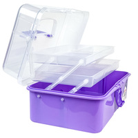 Boîte à outils multifonctionnelle pour l'art des ongles Boîte spéciale pour les artistes en plastique durable