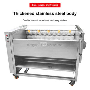 Electric 750W Cassava Peeling Machine Peeler and Washer Potato Brush Washing Peeling Machine <strong>Roller</strong> Brushing Peeling Machine - Product Image 5