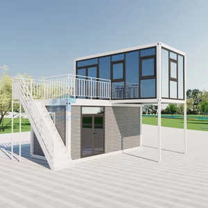 Prefabricated Modular Sandwich Panel Steel Luxury Container <b>House</b> Economical Temporary Site Office - Product Image 4