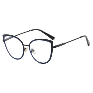 Donne Anti-blu luce occhi di gatto <span class=keywords><strong>occhiali</strong></span> <span class=keywords><strong>da</strong></span> <span class=keywords><strong>vista</strong></span> <span class=keywords><strong>con</strong></span> materiale in lega modello solido oro nero rosa cornici per la lettura - Product Image 6