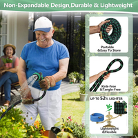 Tuyau d'arrosage de jardin tressé en PVC avec raccord en laiton, tuyau flexible pour l'irrigation du jardin, l'arrosage de la cour, le lavage de voiture