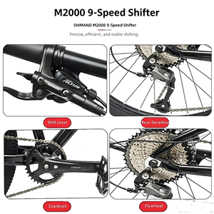 Vélo de montagne prêt à être expédié, 26 <span class=keywords><strong>pouces</strong></span>, 1x9 vitesses, 11,2 kg, fourche rigide légère, frein à disque hydraulique, cadre en alliage, VTT - Product Image 4