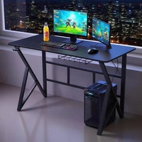 Vente en gros de table d'ordinateur de bureau de jeu en métal MDF RVB durable et écologique avec étagères pour mobilier d'arcade de bureau à domicile