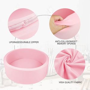 Piscine à balles de haute qualité en velours doux et épais avec mousse à mémoire de forme élastique pour les tout-petits, les bébés et les enfants - Product Image 4