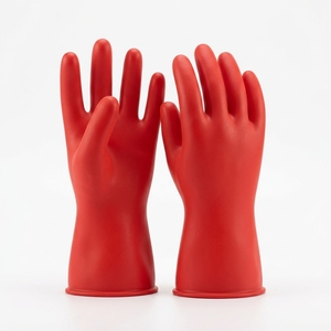 Gants isolants en caoutchouc pour électriciens, protection de <span class=keywords><strong>classe</strong></span> <span class=keywords><strong>0</strong></span>, pour travaux sur lignes sous tension - Product Image 1