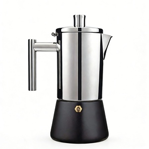 Vente en gros de <span class=keywords><strong>cafetière</strong></span> à expresso en acier inoxydable <span class=keywords><strong>6</strong></span> <span class=keywords><strong>tasses</strong></span>, <span class=keywords><strong>cafetière</strong></span> moka en acier inoxydable 304 pour cappuccino latte - Product Image 2