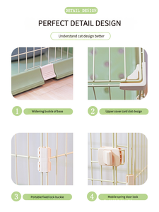 Современная трехслойная железная клетка для кошек, большая независимая комбинация, забор для домашних животных, дышащая пластиковая металлическая коробка, прочная упаковка - Product Image 4