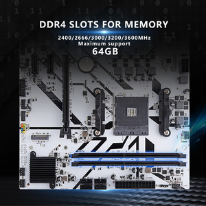 Placa Base Micro ATX B450S para PC <span class=keywords><strong>de</strong></span> Escritorio, Compatible con Ranura AMD AM4 para Procesadores <span class=keywords><strong>de</strong></span> 1ª a 5ª Generación, Máximo 64GB <span class=keywords><strong>DDR4</strong></span> SATA - Product Image 3