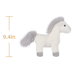 8322 juguetes de animales suaves y esponjosos de primera calidad caballo blanco de <span class=keywords><strong>peluche</strong></span> de 9,4 pulgadas con melena gris y colas <span class=keywords><strong>Peluche</strong></span> de caballo blanco abrazable - Product Image 4