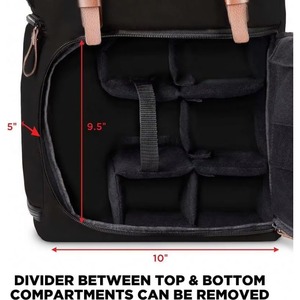 Mochila de fotografía con espacio para cámara y portátil de 15.6 pulgadas, almacenamiento para accesorios y soporte para trípode (muestra gratuita) - Product Image 4