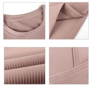 Camiseta Deportiva de Yoga de Manga Corta para Mujer, de Secado Rápido, Informal, para Gimnasio, Holgada - Product Image 2