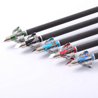 Pointes de flèches de chasse en aluminium inoxydable à 4 lames, orange, assemblage, accessoires de tir à l'arc, vente en gros à bas prix