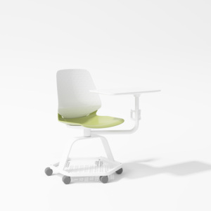 โต๊ะเขียนหนังสือพับได้สำหรับห้องประชุม/โรงเรียน ทำจากพลาสติกแข็งแรงทนทาน พร้อมเก้าอี้นักเรียนและแผ่นรองเขียน - Product Image 4