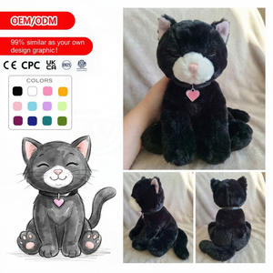 Fabricant et fournisseur de jouets en peluche personnalisés en coton PP, incluant des chats aux yeux fermés, des mini pingouins, des pendentifs en forme de cœur et des figurines <span class=keywords><strong>Gabby</strong></span> Dollhouse pour anniversaire - Product Image 1