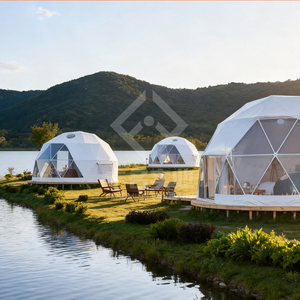 Fabbrica su misura Glamping per festa cupola <span class=keywords><strong>tenda</strong></span> eventi geodetica <span class=keywords><strong>tenda</strong></span> struttura in acciaio Resort <span class=keywords><strong>tenda</strong></span> con bagno e angolo cottura - Product Image 5