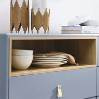 Vente chaude Moderne 6 Tiroir Commodes Commode En Rotin Commode Convient Pour Chambre Salon Entrée Couloir Bleu