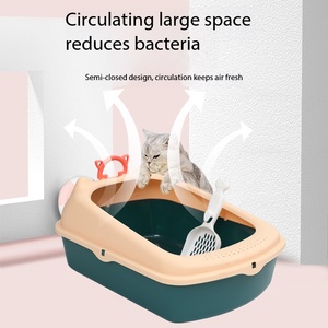 Lettiera <span class=keywords><strong>per</strong></span> Gatti Grande in Plastica con <span class=keywords><strong>Recinzione</strong></span> Alta, Design Anti-Schizzi, Ecologica, Capacità 10kg, Paletta Gratuita, Vendita all'Ingrosso - Product Image 6