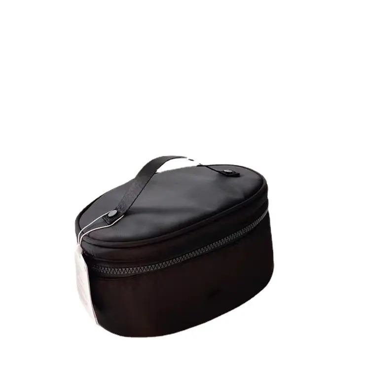 Schwarze Beauty Case Reise Make-up Tasche Damen Reiß verschluss tasche Kosmetik tasche mit persönlichem Logo