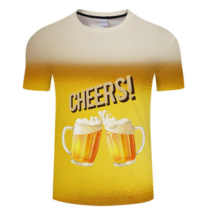 Camiseta de Verano Personalizada con Estampado Digital de Cerveza <span class=keywords><strong>para</strong></span> Hombre, Poliéster, Deportiva, Venta <span class=keywords><strong>al</strong></span> <span class=keywords><strong>por</strong></span> <span class=keywords><strong>Mayor</strong></span>, Impresión <span class=keywords><strong>por</strong></span> Sublimación - Product Image 6