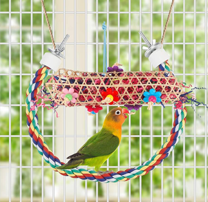 Juguetes Naturales para Aves, Juego de Juguetes de Madera Coloridos para Masticar y Buscar Alimentos para Loros, Venta al Por Mayor - Product Image 3