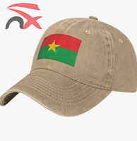 Modèle personnalisé Bonne qualité Fête nationale Fans de football Chapeau en coton Drapeau du Burkina Faso Casquette de baseball